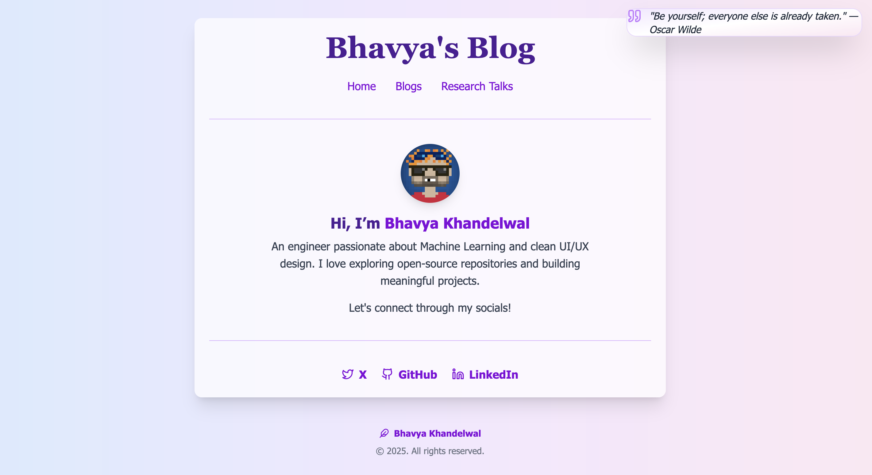 Bhavya Khandelwal | Portfolio